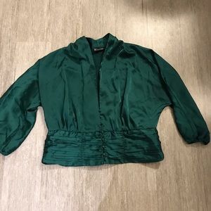 New York & Company Silky Green Blouse